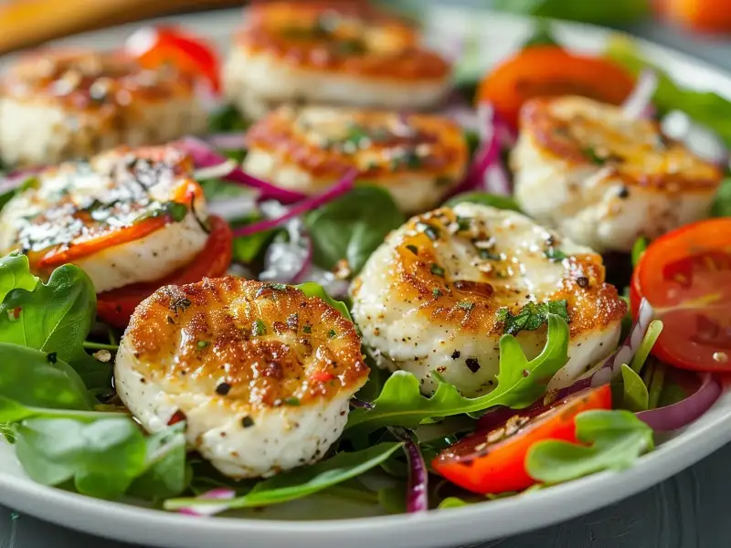 Salade de chèvre chaud